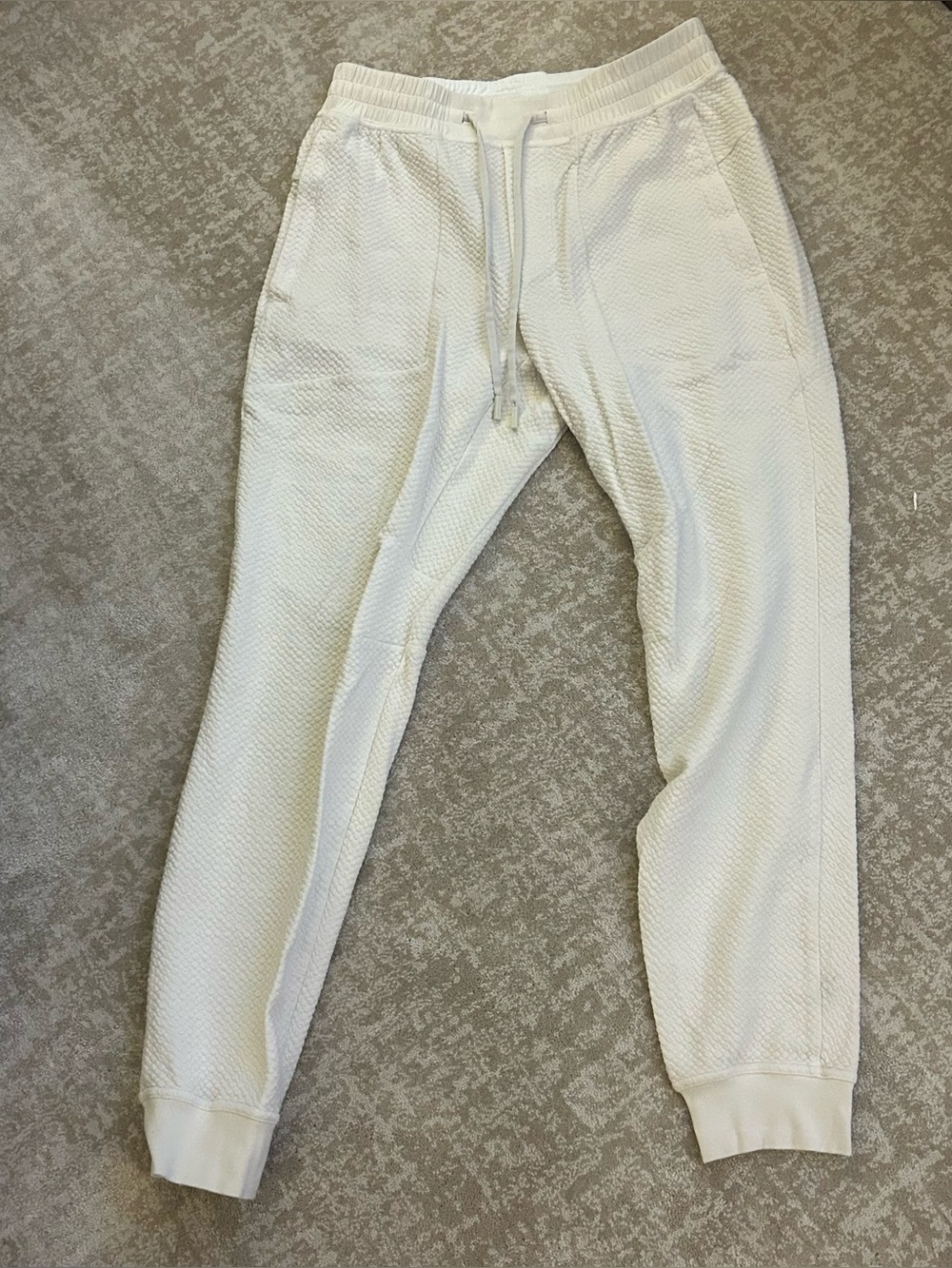 Lululemon Men’s Cream Textured Jogger Sweatpants – Size Small-Originally $128